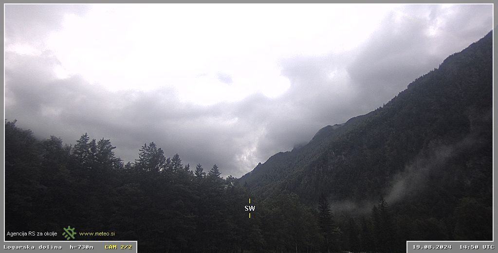 Spletna kamera Logarska dolina 730 m - pogled proti jugozahodu